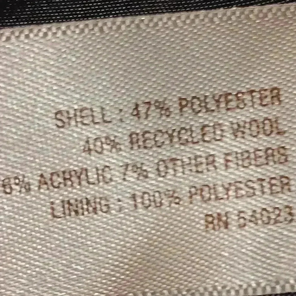 Women's Old Navy Wool Blend Hooded Toggle Coat Size L Black Grey Striped - Picture 2 of 13